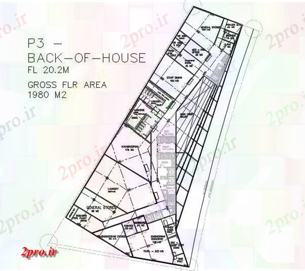 دانلود نقشه مسکونی ، ویلایی ، آپارتمان P3-برگشت از خانه 22 در 83 متر (کد59385)