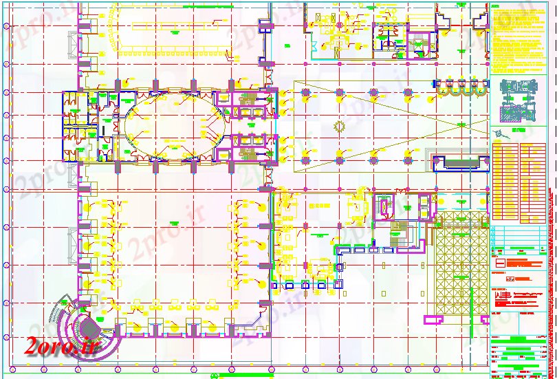 دانلود نقشه خانه های کوچک ، نگهبانی ، سازمانی - طرحی مبلمان از یک فضای 74 در 86 متر (کد59398)
