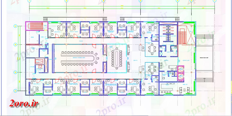 دانلود نقشه مسکونی  ، ویلایی ، آپارتمان  ساختمان دوم طرحی مبلمان کف (کد59410)