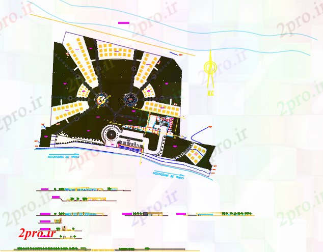 دانلود نقشه جزئیات ساخت و ساز پیش نویس جزئیات گورستان عمومی (کد59439)