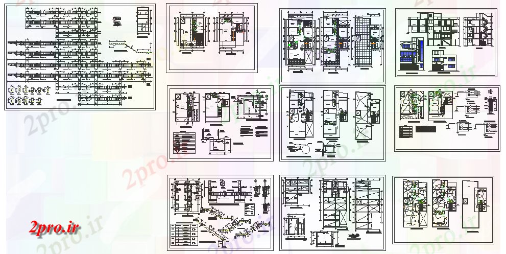 دانلود نقشه مسکونی ، ویلایی ، آپارتمان مسکن تجارت 10 در 19 متر (کد59491)