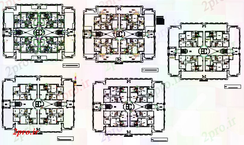 دانلود نقشه مسکونی ، ویلایی ، آپارتمان جزئیات برق خانه مقید 31 در 41 متر (کد59504)