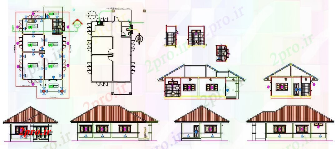 دانلود نقشه مسکونی ، ویلایی ، آپارتمان Kabaun خانه-loncoo 7 در 10 متر (کد59510)