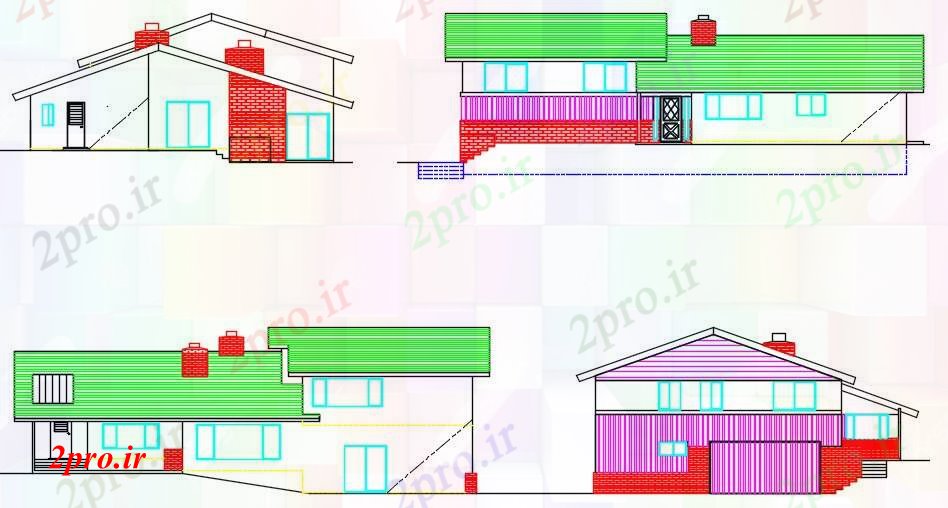 دانلود نقشه مسکونی  ، ویلایی ، آپارتمان  AR خانه 1 نماات (کد59520)