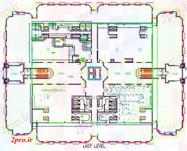 دانلود نقشه طراحی داخلی جزئیات برقی مقید خانه توالت (کد59527)