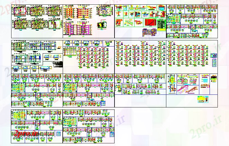 دانلود نقشه مسکونی ، ویلایی ، آپارتمان ساخت و ساز 4 سطح چند خانواده 13 در 19 متر (کد59532)