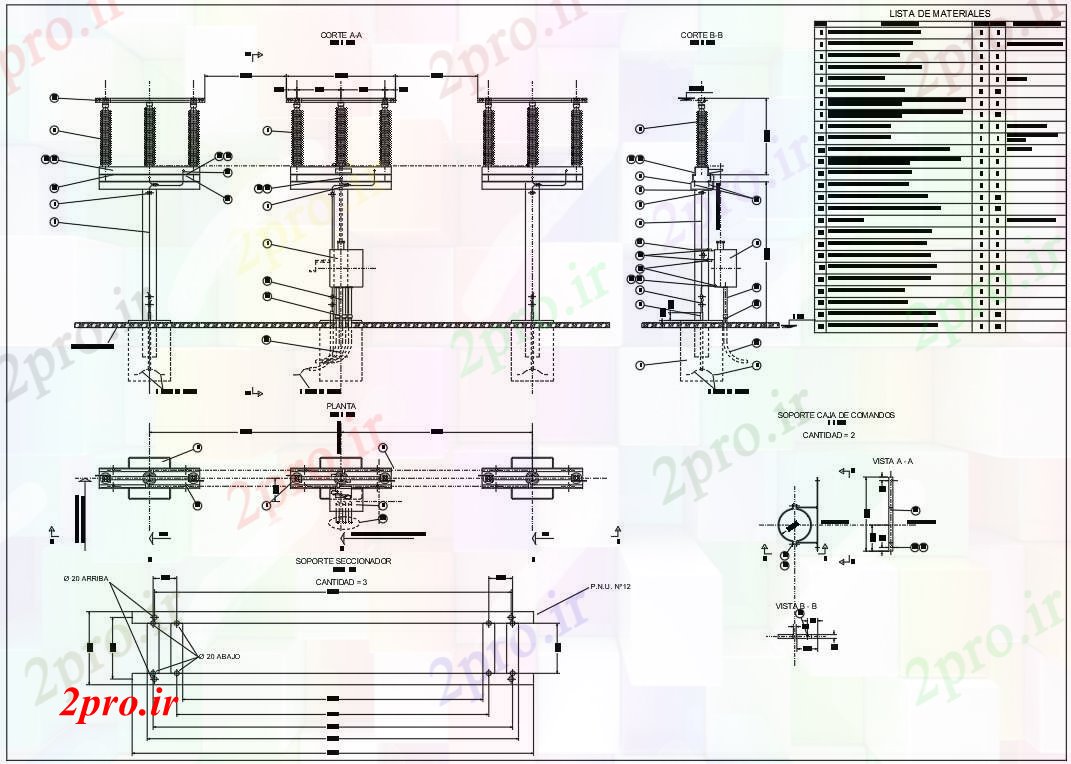 دانلود نقشه معماری جزئیات برق (کد59590)