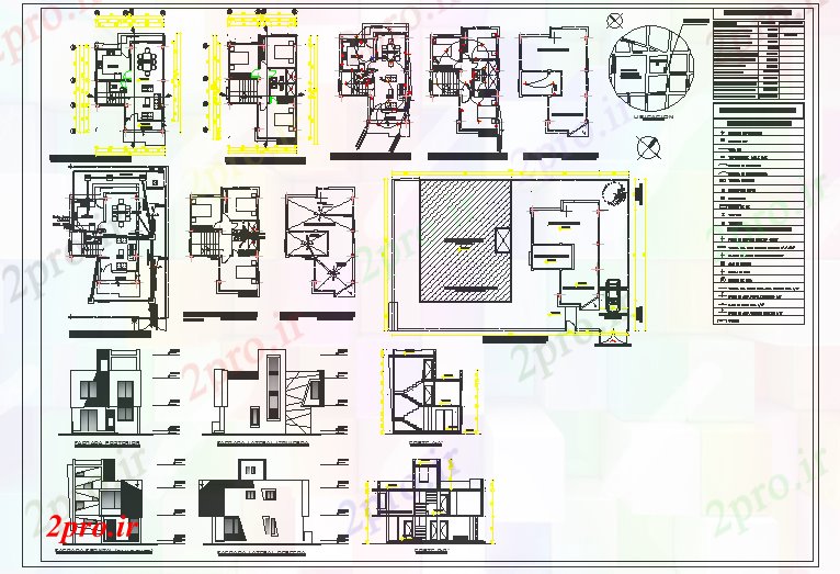 دانلود نقشه مسکونی ، ویلایی ، آپارتمان اقامت اکوادور 7 در 10 متر (کد59623)