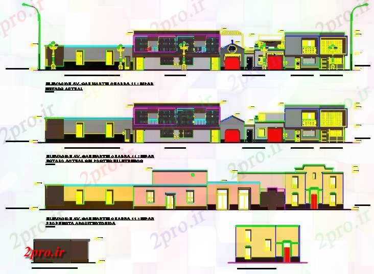 دانلود نقشه ساختمان اداری - تجاری - صنعتی مرمت و بازسازی نما Pueblo Libre از لیما منطقه (کد59661)
