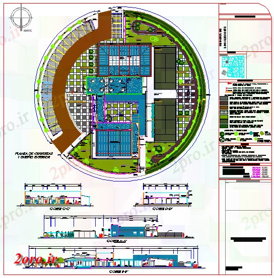 دانلود نقشه باشگاه انجمن باشگاه خانه مسکن - دادگاه اتاق چند منظوره 25 در 53 متر (کد59672)