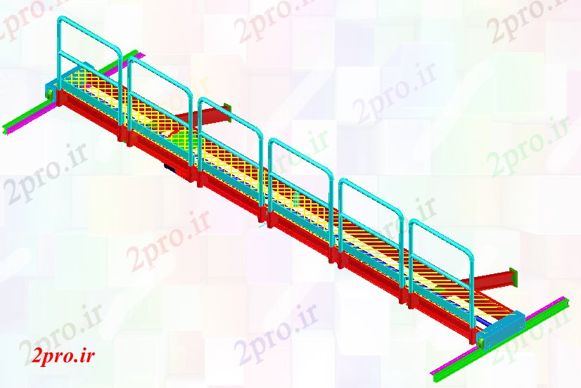 دانلود نقشه جاده و پل جرثقیل پل برای هموژنایزر (کد59708)