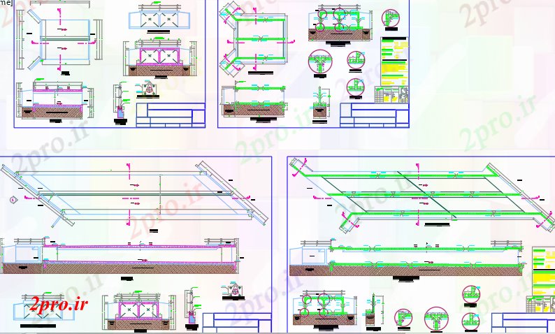دانلود نقشه جزئیات ساخت و ساز پل آبگذر نوع (کد59722)