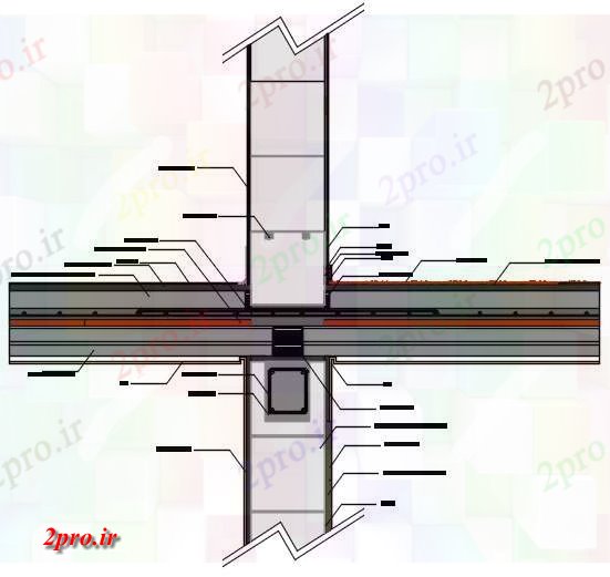 دانلود نقشه جزئیات ساخت و ساز retak داخلی (کد59777)