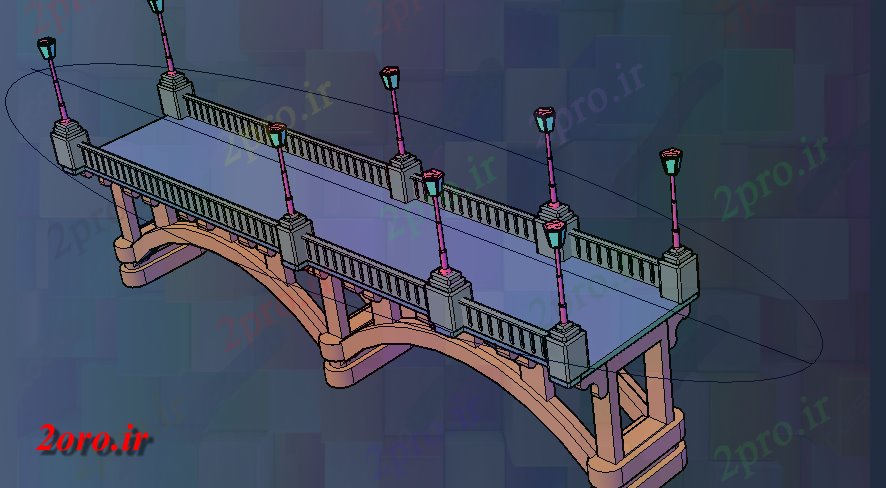 دانلود نقشه جزئیات ساخت و ساز پل  تریدی (کد59810)