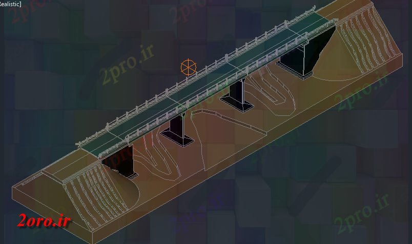 دانلود نقشه جزئیات ساخت و ساز  تریدی از یک پل جاده (کد59835)