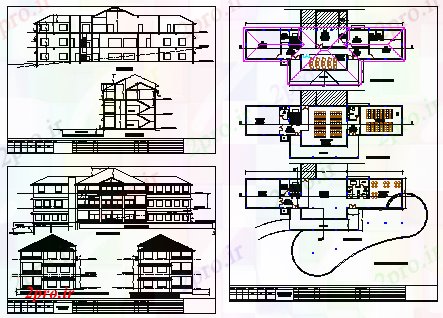 دانلود نقشه باشگاه باشگاه معماری طراحی خانه طراحی 10 در 41 متر (کد59910)