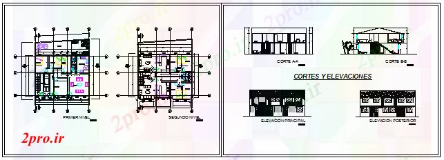 دانلود نقشه مسکونی ، ویلایی ، آپارتمان معماری خانه های مسکونی طراحی 10 در 12 متر (کد59948)