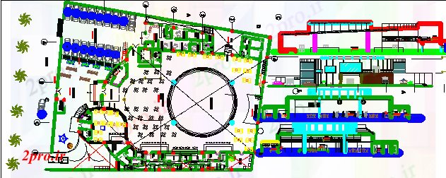 دانلود نقشه باشگاه دیسکو 27 در 52 متر (کد59970)