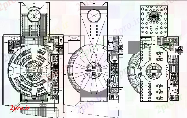 دانلود نقشه هتل - رستوران - اقامتگاه یکنوع بازی شبیه لوتو ساخت 35 در 61 متر (کد59988)
