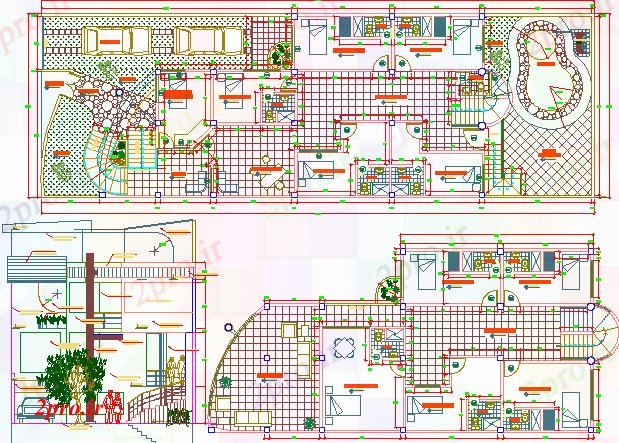 دانلود نقشه ستاره هتل 10 در 30 متر (کد60001)