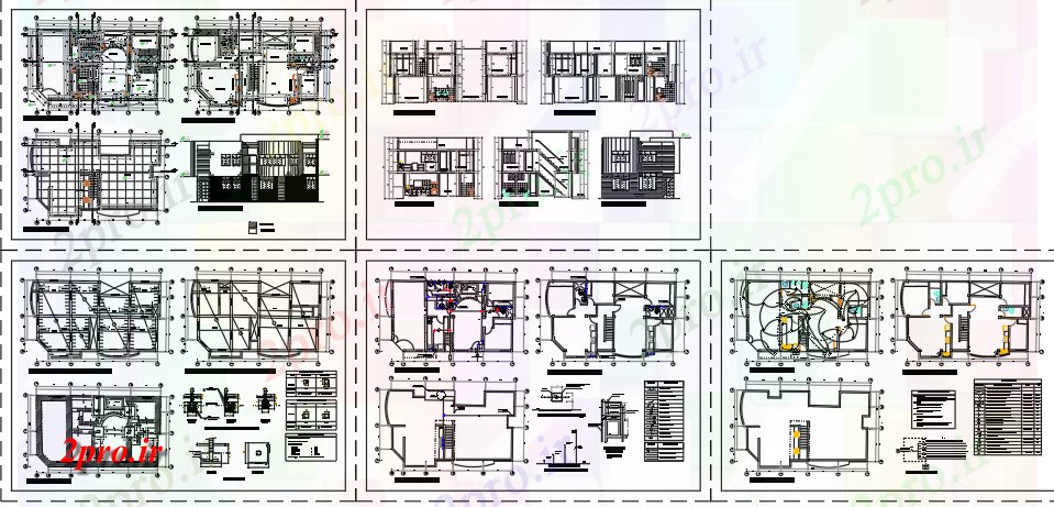 دانلود نقشه جزئیات ساخت و ساز جزئیات خانه (کد60039)