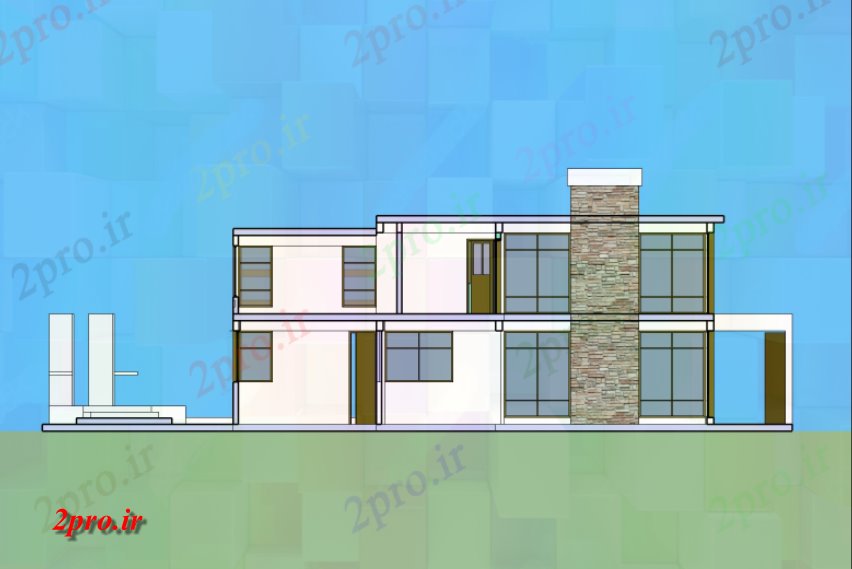 دانلود نقشه جزئیات ساخت و ساز مینیمالیستی خانه های تک خانواده (کد60048)