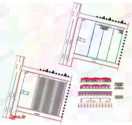 دانلود نقشه کارخانه صنعتی  ، کارگاه کارگاه و کارخانه و انبار دفاتر ریخته طراحی (کد60079)