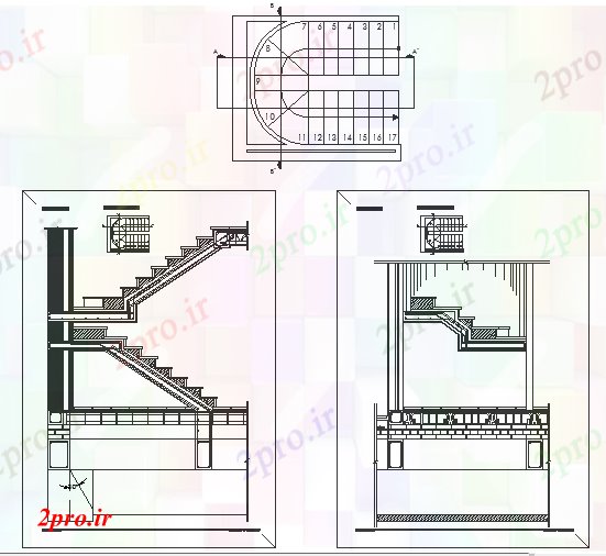 دانلود نقشه جزئیات دو I'stair (کد60219)