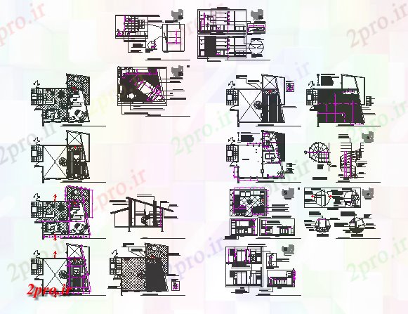 دانلود نقشه مسکونی ، ویلایی ، آپارتمان پروژه انبار 12 در 12 متر (کد60240)