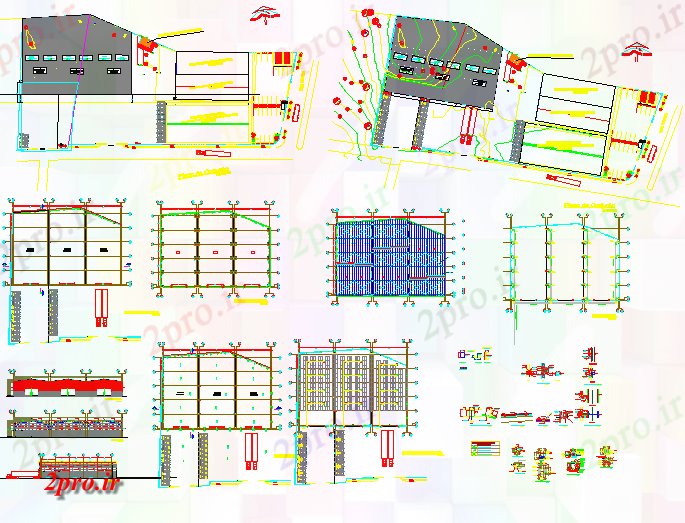 دانلود نقشه کارخانه صنعتی  ، کارگاه Industrialship (کد60285)