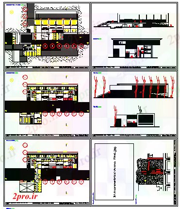 دانلود نقشه ساختمان دولتی ، سازمانی سالن شهرستان و مرکز فرهنگی طراحی 48 در 67 متر (کد60287)