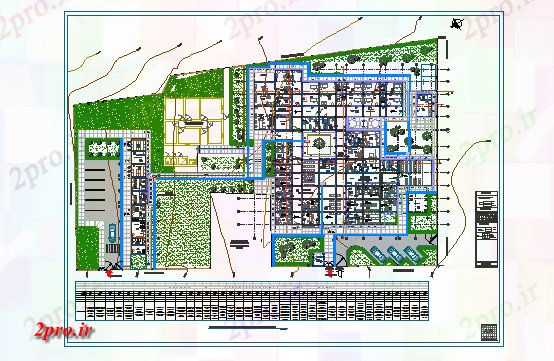 دانلود نقشه بیمارستان -  درمانگاه -  کلینیک بیمارستان کوتاه (کد60302)