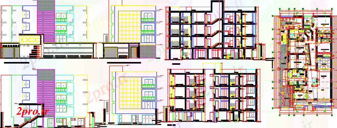 دانلود نقشه مسکونی  ، ویلایی ، آپارتمان  طراحی آپارتمان    فی لو (کد60317)