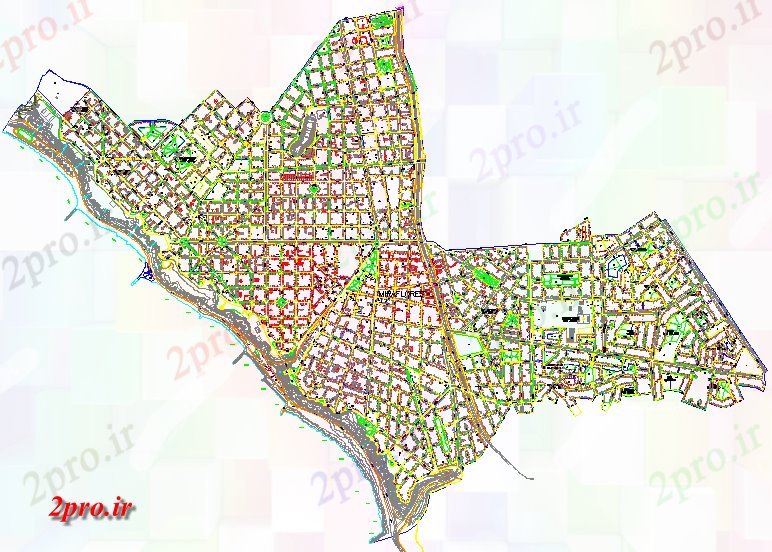 دانلود نقشه برنامه ریزی شهری نقشه (کد60321)