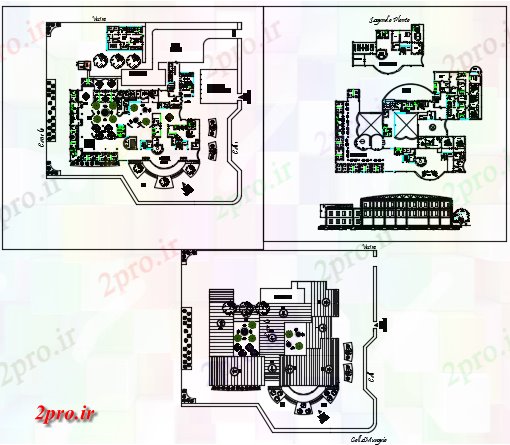 دانلود نقشه بیمارستان -  درمانگاه -  کلینیک بیمارستان 3Storeys مطالعه طراحی (کد60324)