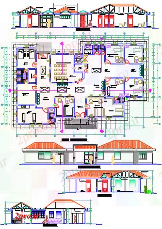 دانلود نقشه بیمارستان - درمانگاه - کلینیک بیمارستان - designstudy 17 در 30 متر (کد60329)