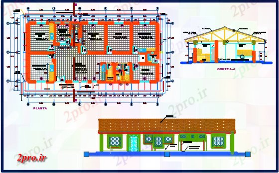 دانلود نقشه بیمارستان - درمانگاه - کلینیک فروشگاه کلینیک پزشکی 9 در 19 متر (کد60330)