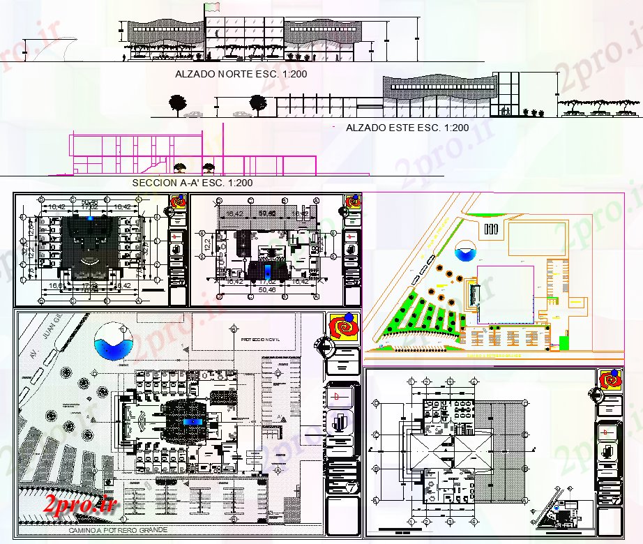 دانلود نقشه ساختمان دولتی ، سازمانی هیئت شهرداری 51 در 69 متر (کد60342)