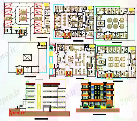 دانلود نقشه بیمارستان - درمانگاه - کلینیک کلینیک و دفتر 20 در 30 متر (کد60372)