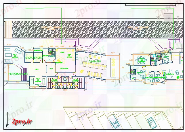 دانلود نقشه هتل - رستوران - اقامتگاه  طراحی از هتل و رستوران (کد60405)