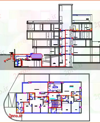 دانلود نقشه کارخانه صنعتی  ، کارگاه واحد صنعتی  (کد60418)