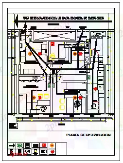 دانلود نقشه ساختمان اداری - تجاری - صنعتی مسیرهای تخلیه مشترک به اورژانس دفتر راه پله طراحی 8 در 10 متر (کد60424)