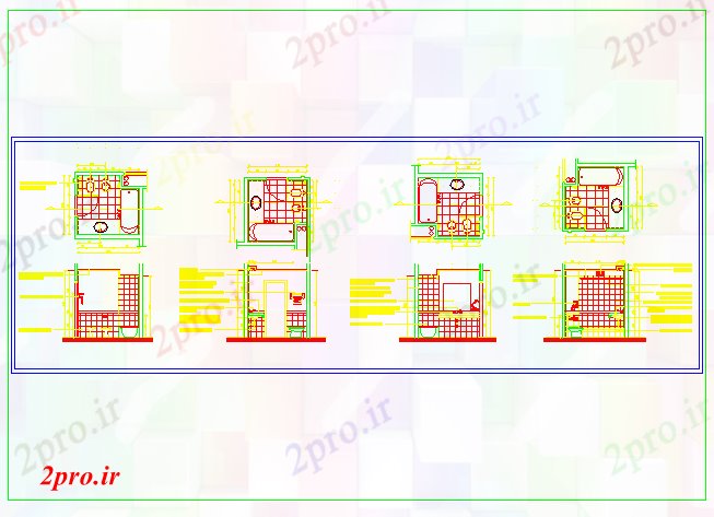 دانلود نقشه هتل - رستوران - اقامتگاه طراحی هتل با مساحت لباسشویی 2 در 2 متر (کد60430)