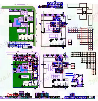 دانلود نقشه مسکونی  ، ویلایی ، آپارتمان  بلوک آپارتمان  ی (کد60443)