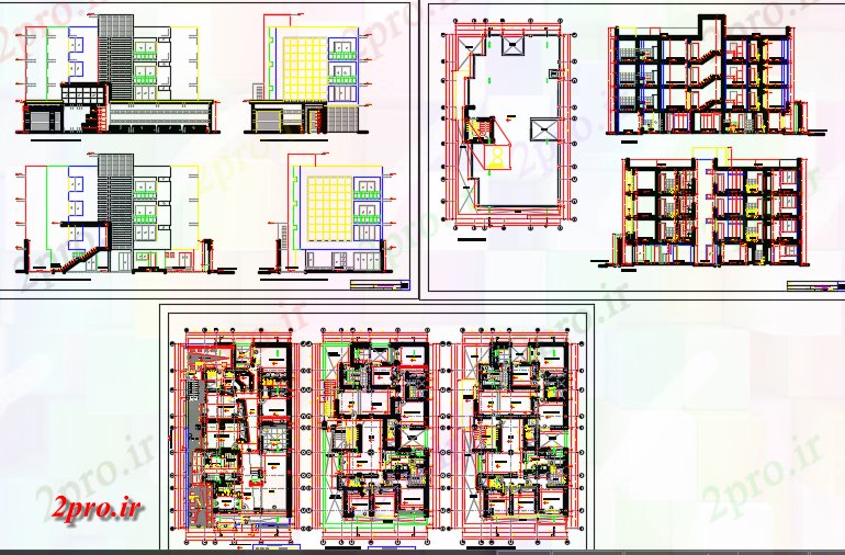 دانلود نقشه مسکونی  ، ویلایی ، آپارتمان  Levels خانه (کد60488)