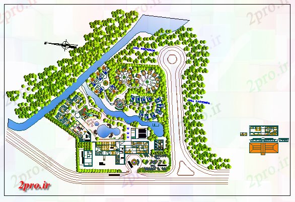 دانلود نقشه هتل - رستوران - اقامتگاه چشم انداز رستوران 19 در 72 متر (کد60544)