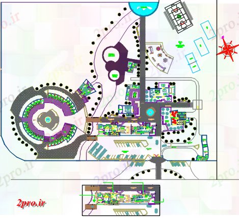 دانلود نقشه هتل - رستوران - اقامتگاه توچال 70 در 178 متر (کد60553)