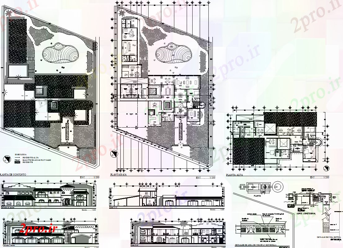 دانلود نقشه مسکونی ، ویلایی ، آپارتمان طرحی مسکن لوکس 33 در 42 متر (کد60602)