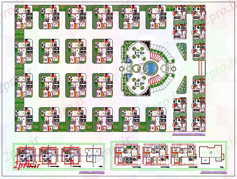 دانلود نقشه مسکونی ، ویلایی ، آپارتمان طراحی خانه خانواده 10 در 14 متر (کد60613)