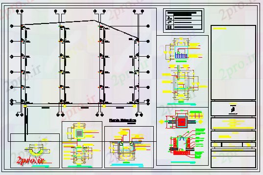 دانلود نقشه کارخانه صنعتی  ، کارگاه طرحی هیدرولیک طراحی از سایه های صنعتی  (کد60667)